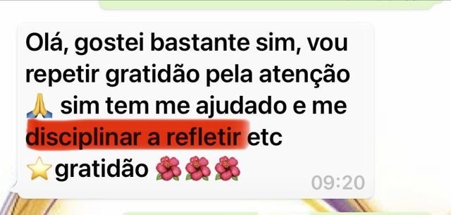 Depoimento de aluna